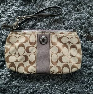 Coach Brown Wristlet